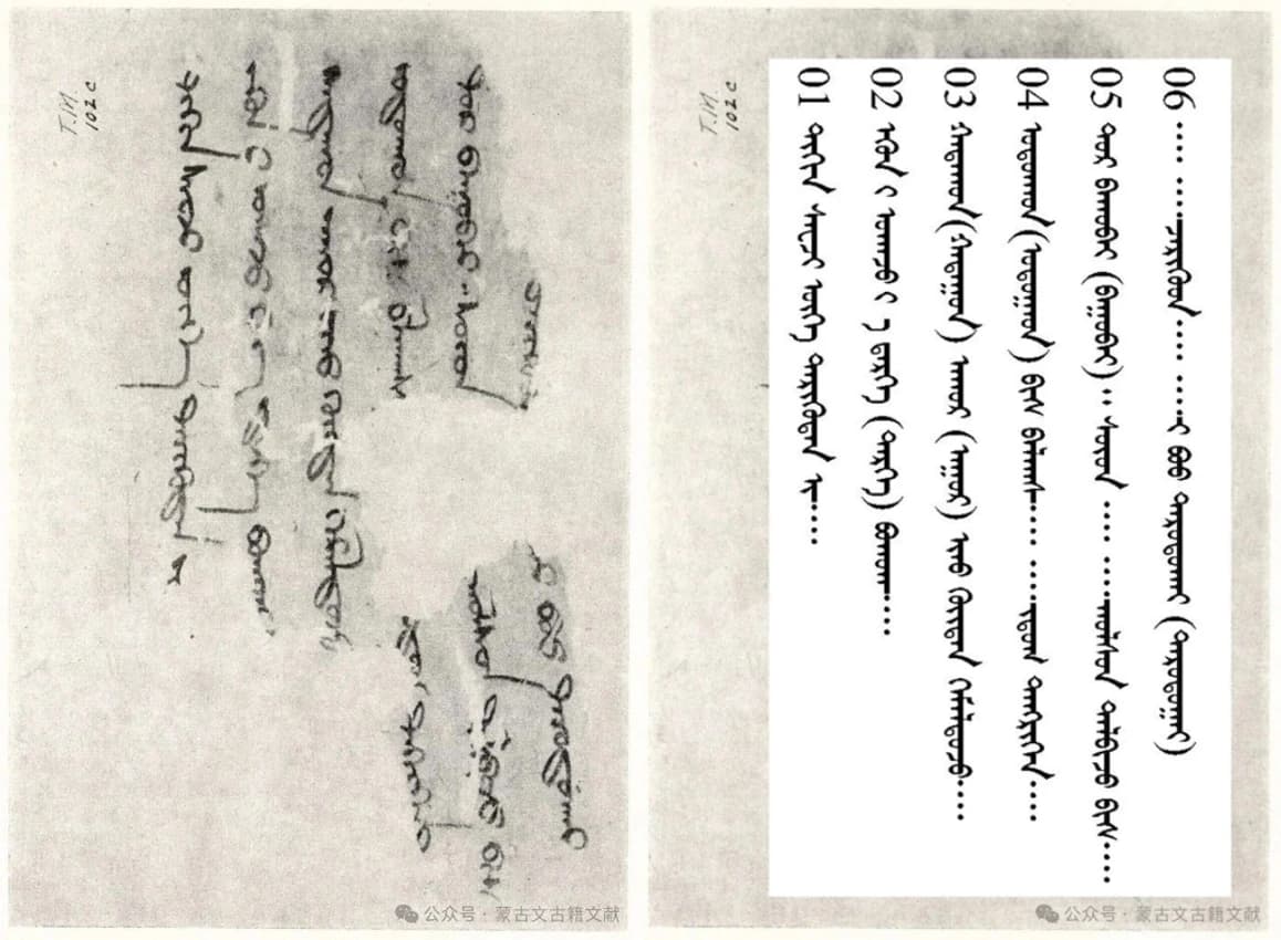 混在回鹘文堆里的蒙古文残片